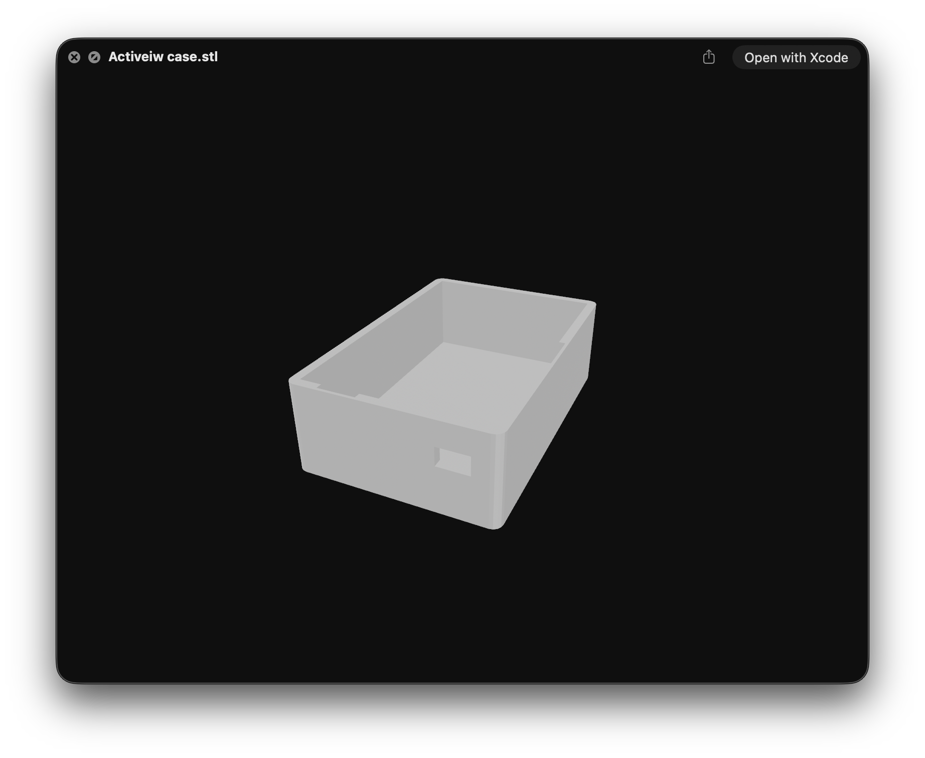 Shapr3D screenshot of the first ActiView case model
