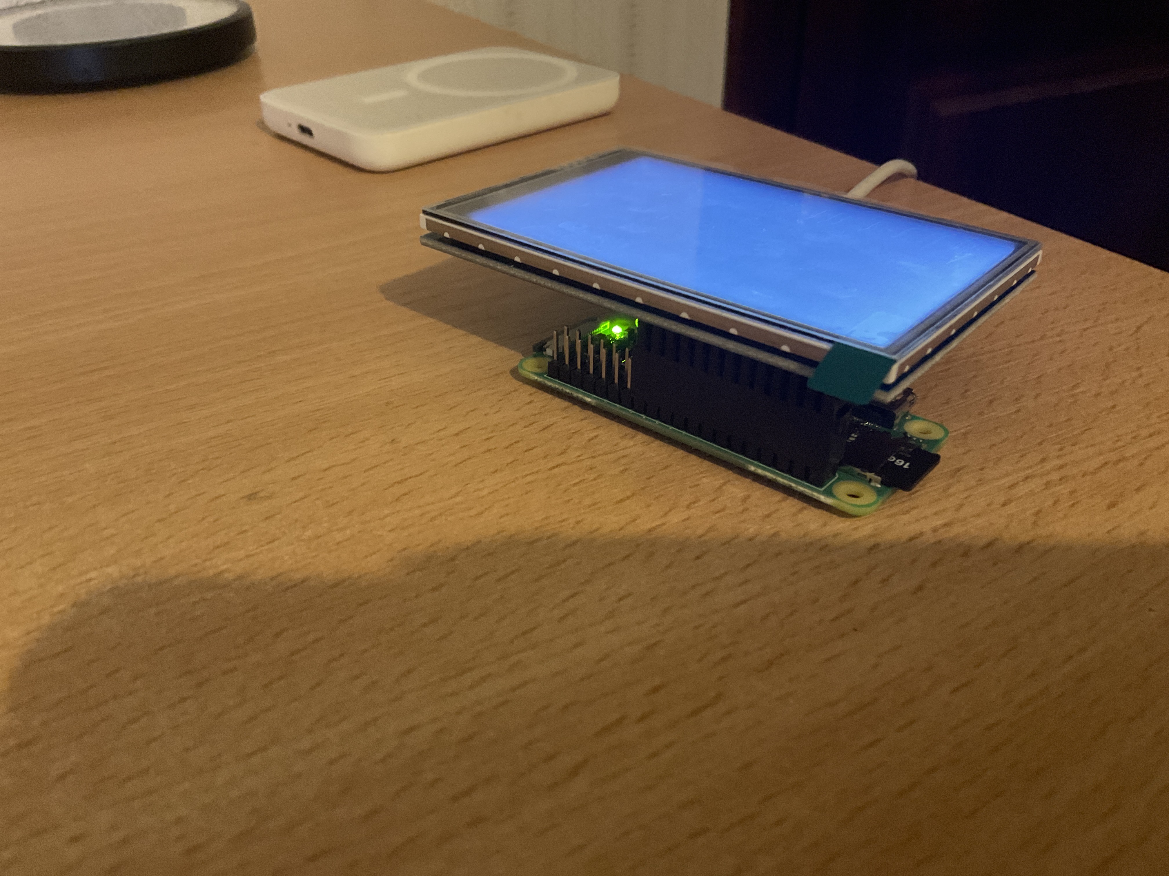 ActiView prototype on a desk during an early display hardware test