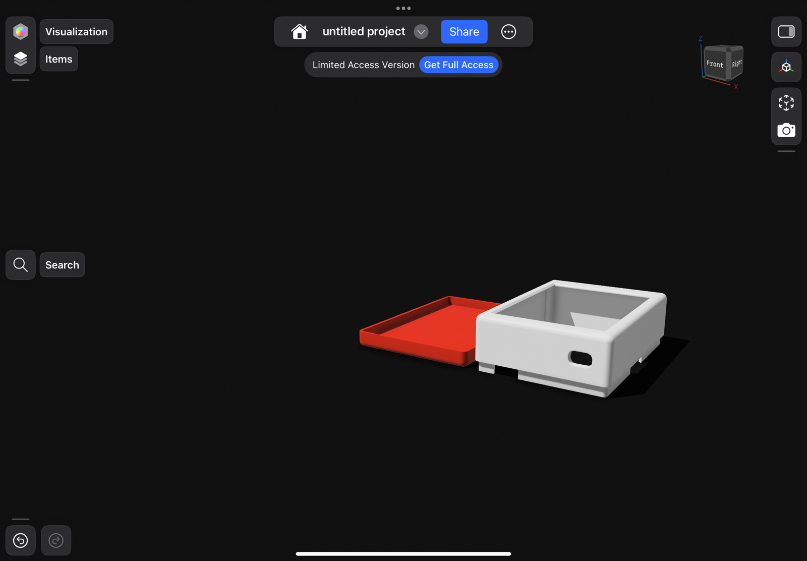 Rendered ActiView case model from the presentation design process